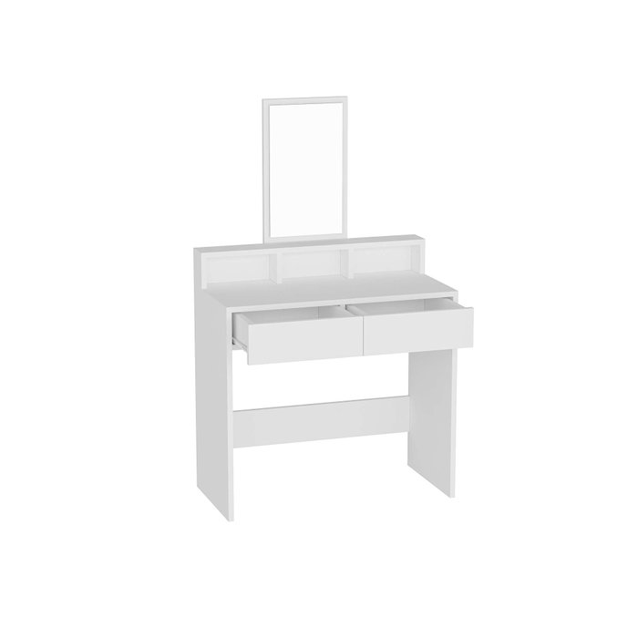 Hanah Home Luna Mesa de Maquillaje Blanca con Espejo